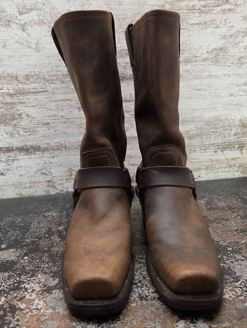 Womens Frye Harness 12R Boots Sz 10 Used 313175 700 77300-3 Brown Leather - Picture 3 of 16